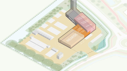 tekening nieuw brandweer centrum