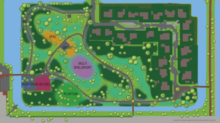 Schetsontwerp bovenaanzicht Fabritiuspark